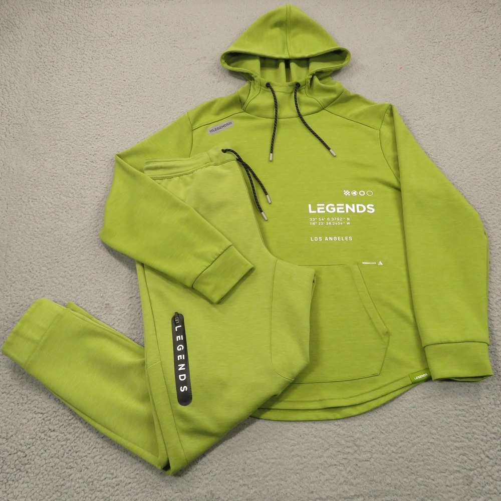 Legends Hawthorne Track Sweat Suit Mens Large Green Hoodie Jogger Pant Tech Knit